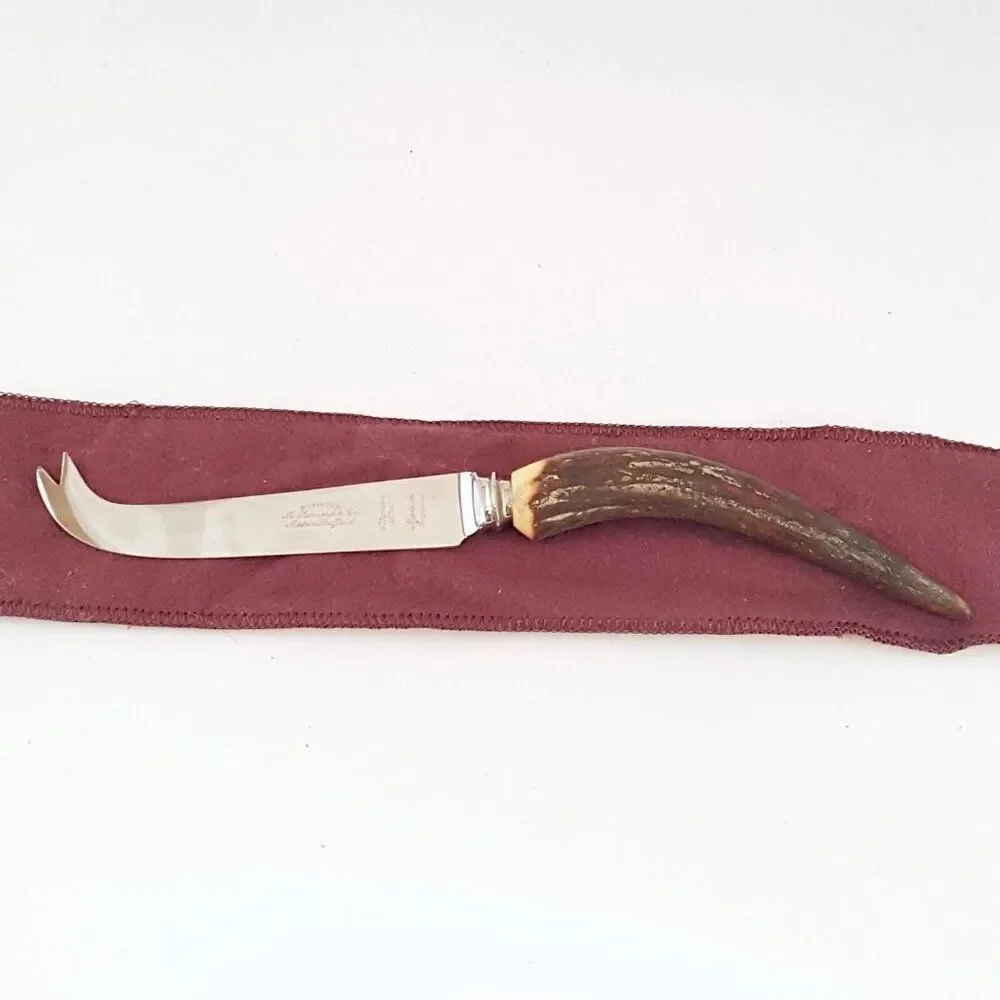 Vintage Horn Antler Handle Cheese Knife Duracut M Bernard Sheffield England